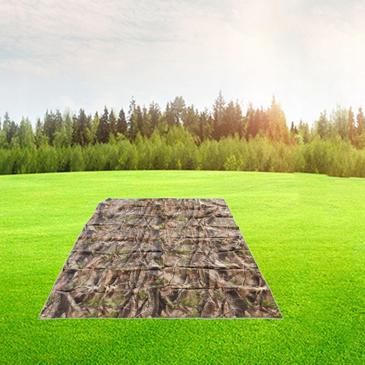 Ultralight Tent Footprint with Grommet Tab, Oxford Cloth Tree Camo 3x2.9m