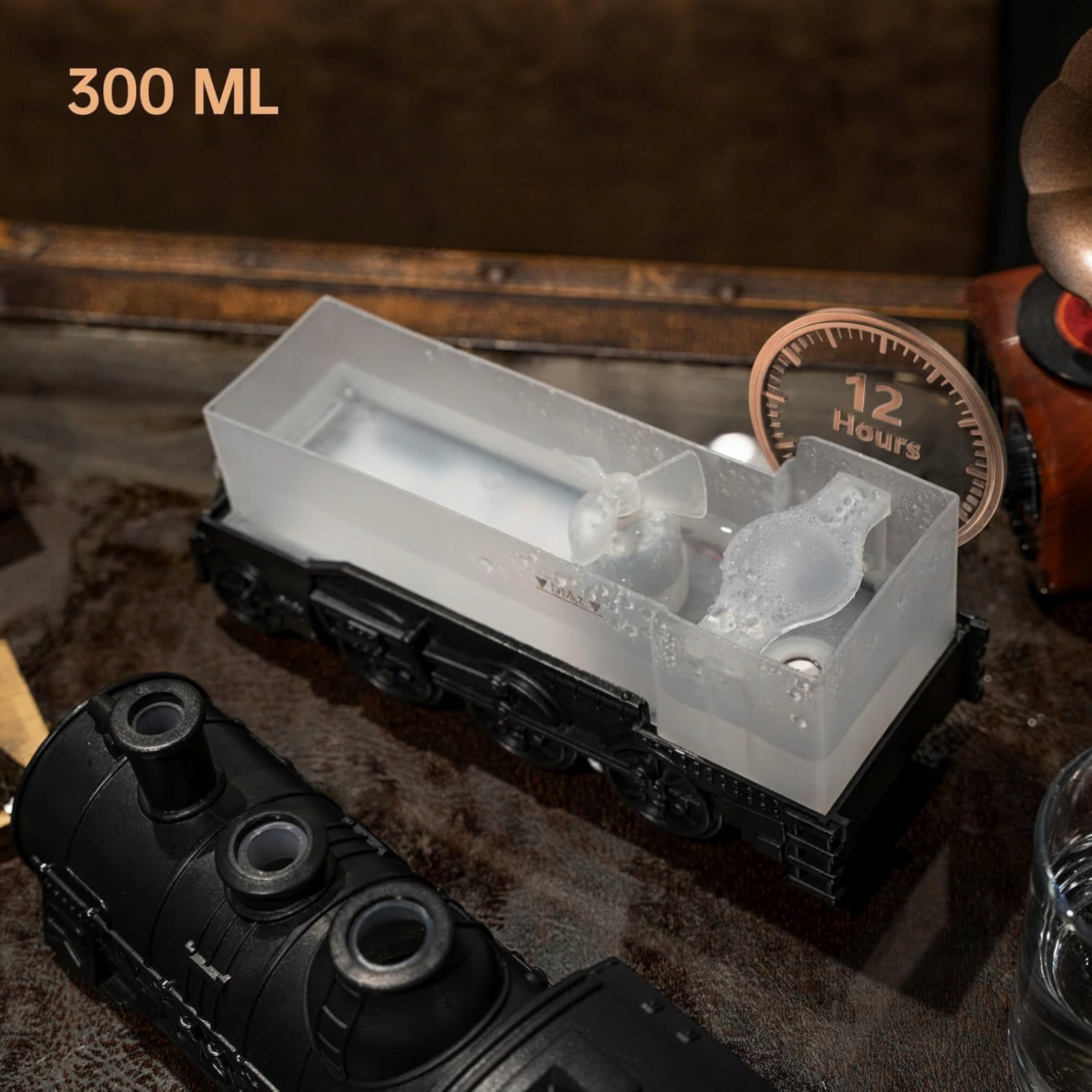 Ultrasonic Air Humidifier Diffuser TRAIN Locomotive with Remote Control 0,3l Model Lokomotywa retro