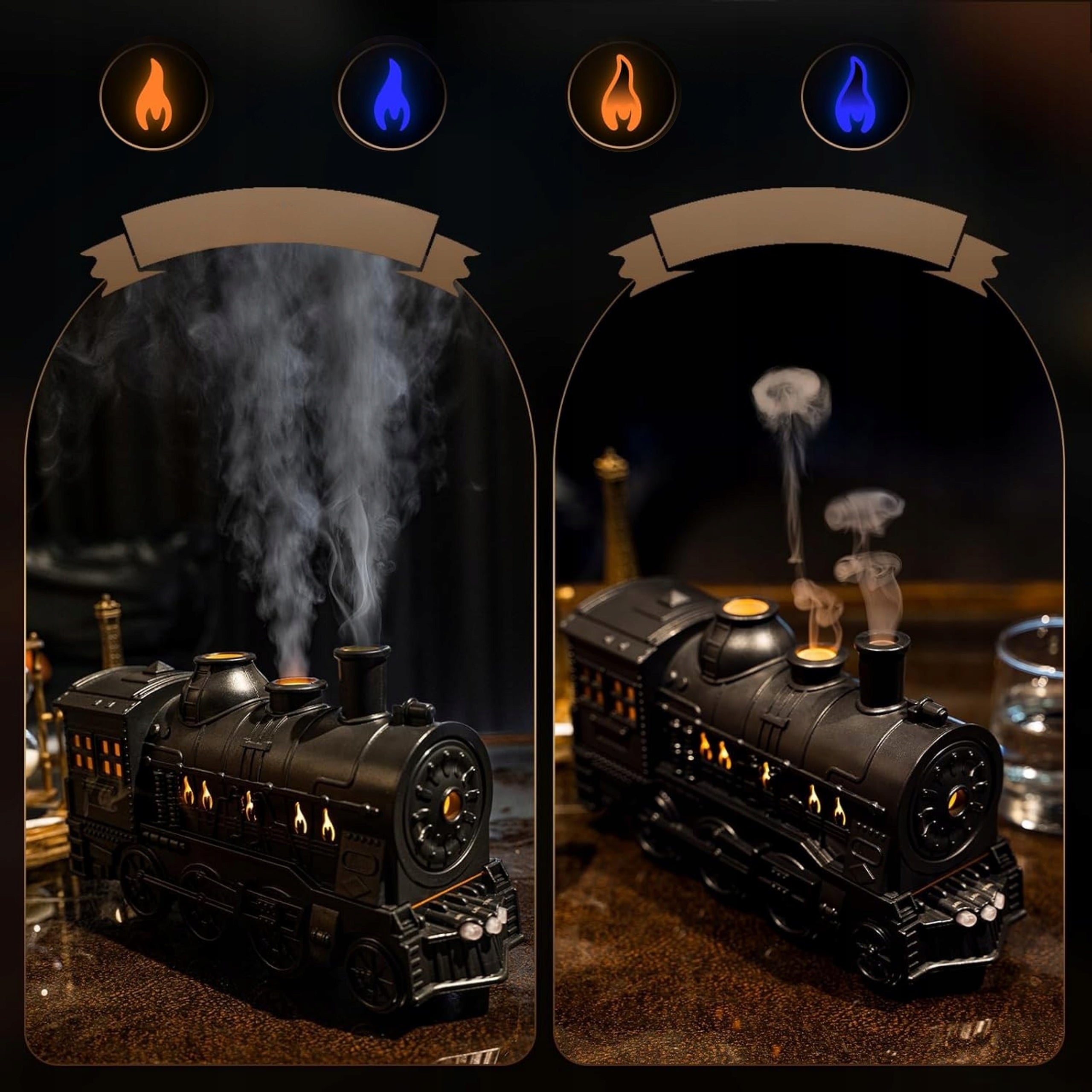 Ultrasonic Air Humidifier Diffuser TRAIN Locomotive with Remote Control 0,3l Type ultrasonic humidifier