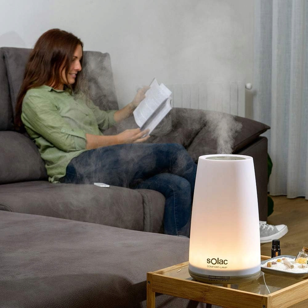 Ultrasonic Air Humidifier Solac HU1065 Aromatherapy Lamp Pilot Performance 300 ml/h