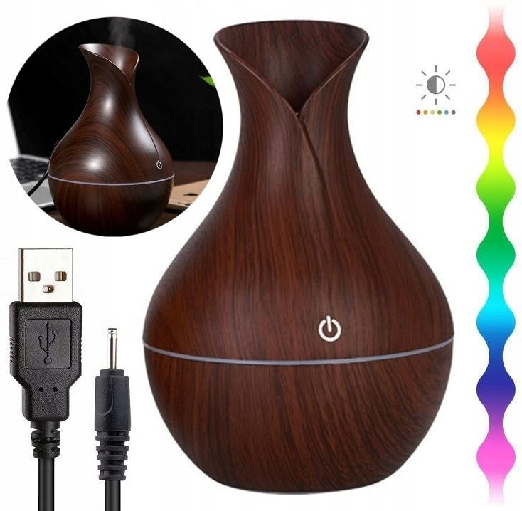 Ultrasonic ExoticJungle plant humidifier aromatherapy wood rgb