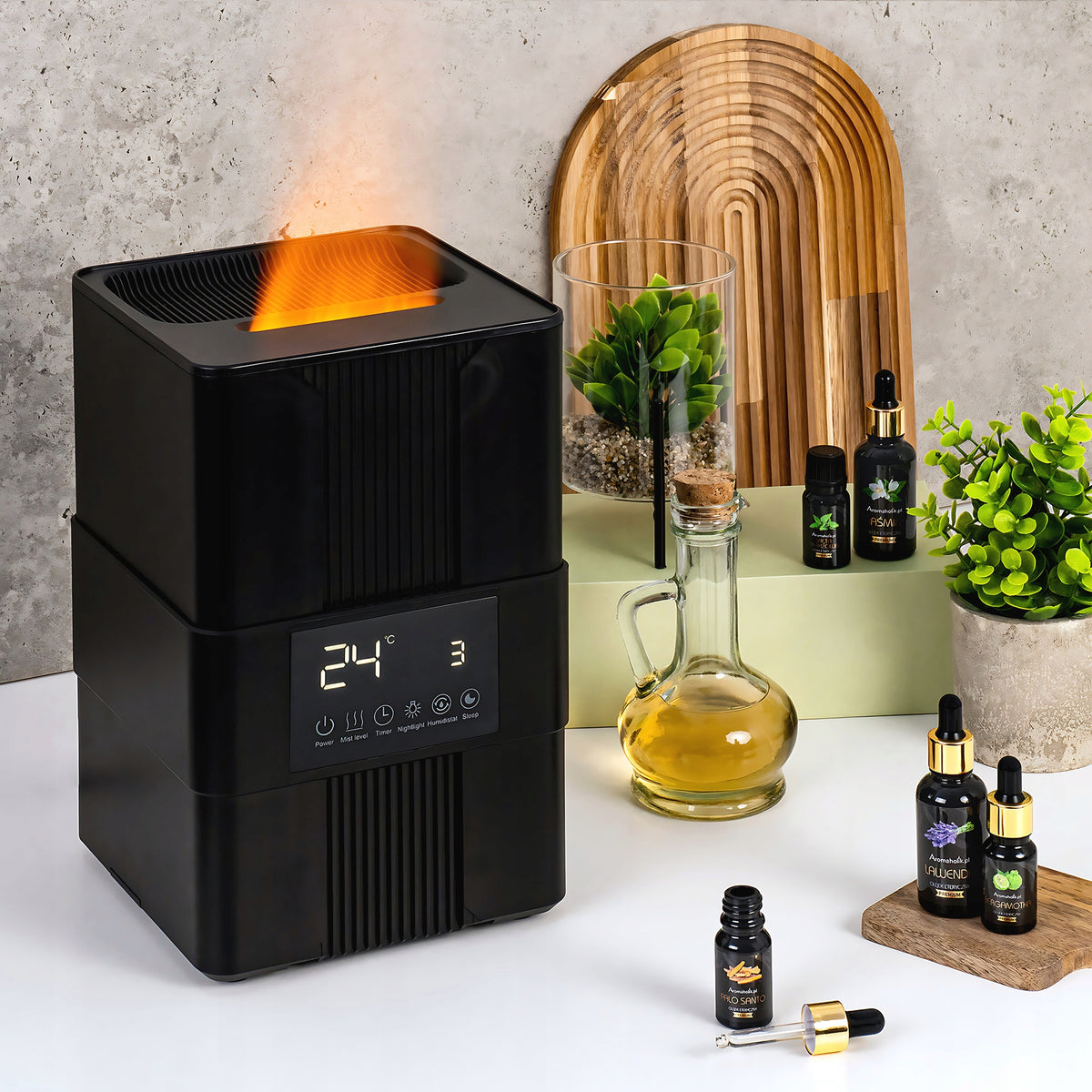 Ultrasonic Humidifier with LED - Oil Diffuser + FREEBIE Packaging status original