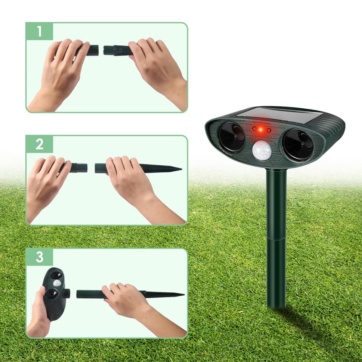 Ultrasonic Solar Animal Repellent Dog Boar Motion Sensor EAN (GTIN) 6942787671513