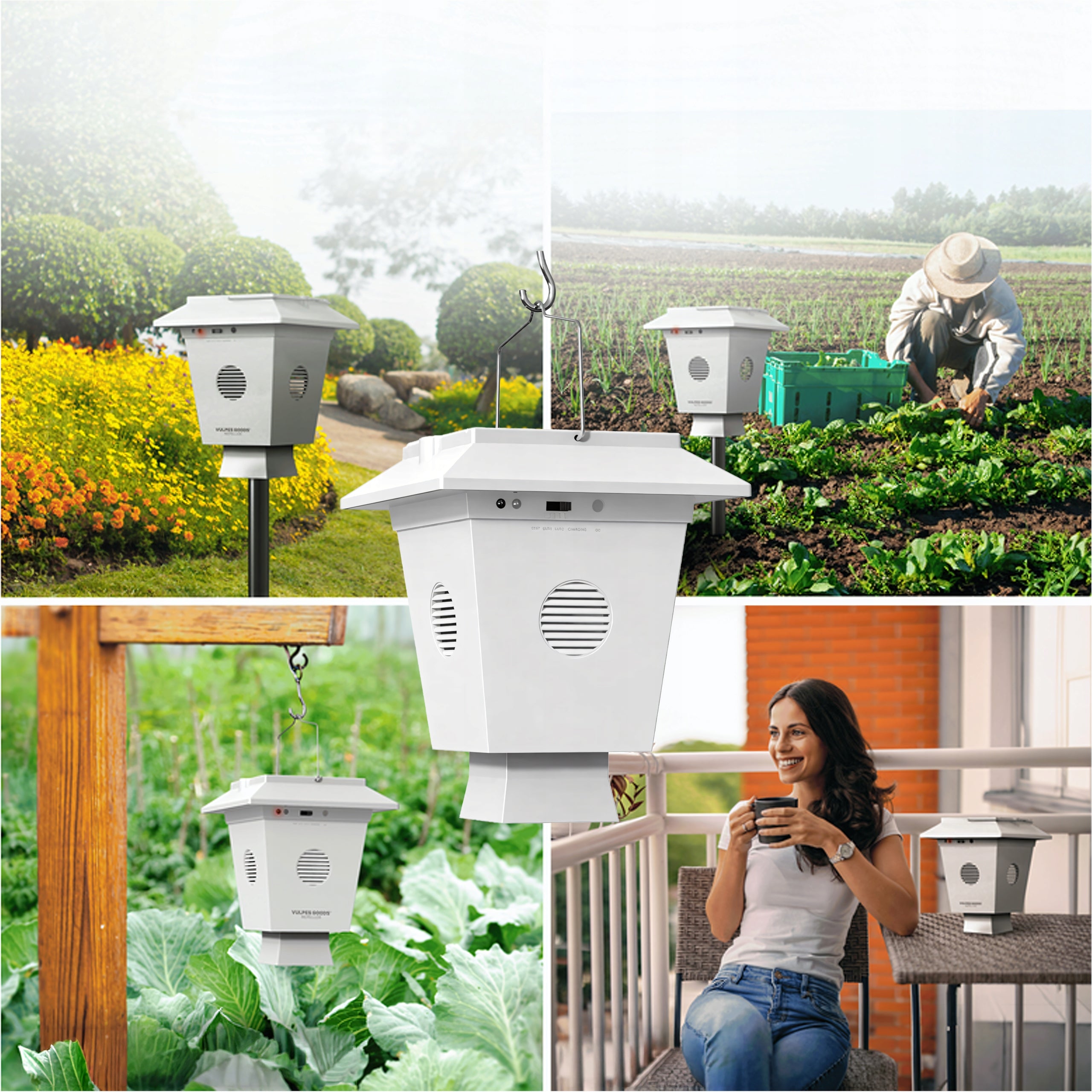 Ultrasonic Solar Deterrent Animal Bird Pigeon Waterproof 1600m Batteries included yes