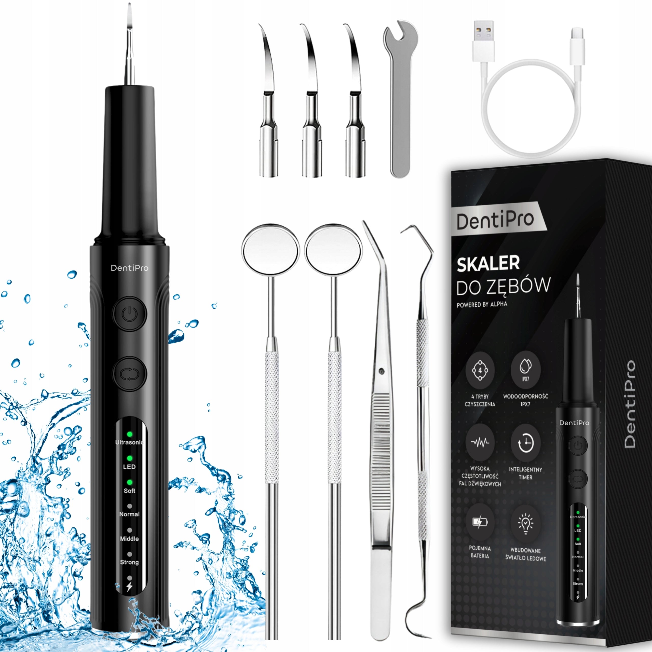 Ultrasonic Tooth Scaler - 4 Modes for Tartar Removal