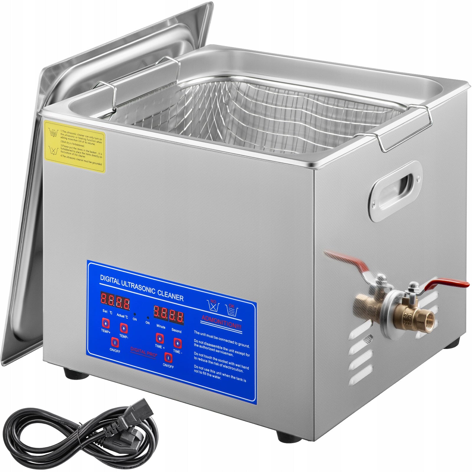 Ultrasonic cleaner VEVOR 15L with heating 360W 40kHz stainless steel Brand SucceBuy