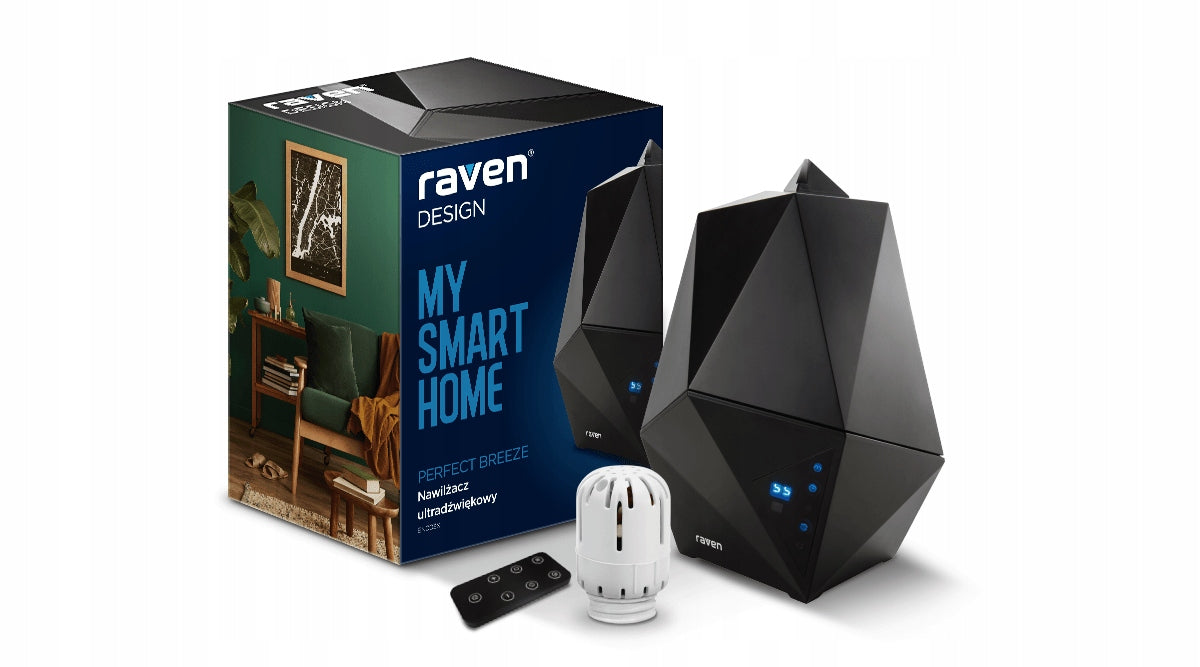 Ultrasonic humidifier RAVEN EN003X hygrostat 300ml/h filter Dominant color black