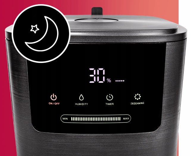 Ultrasonic humidifier Raven EN008 Hygrostat 4L Ionization 20m2 350ml/h Dominant color silver/gray