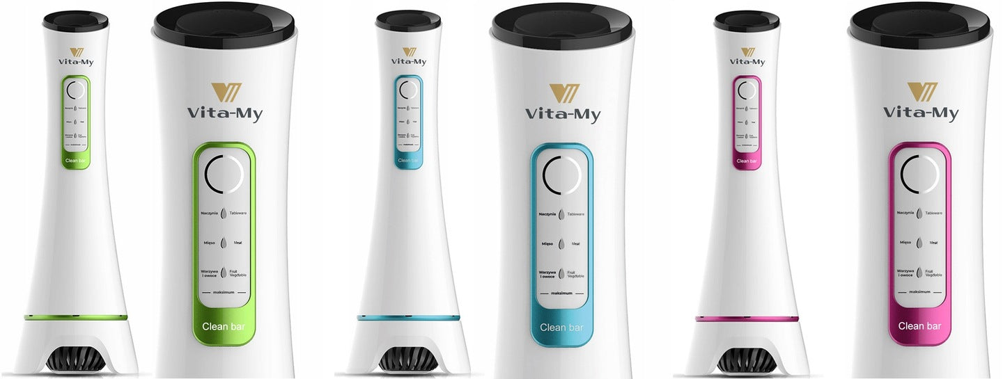 Ultrasonic-ozone washer Vita-My for food of small objects PINK Type steam washer