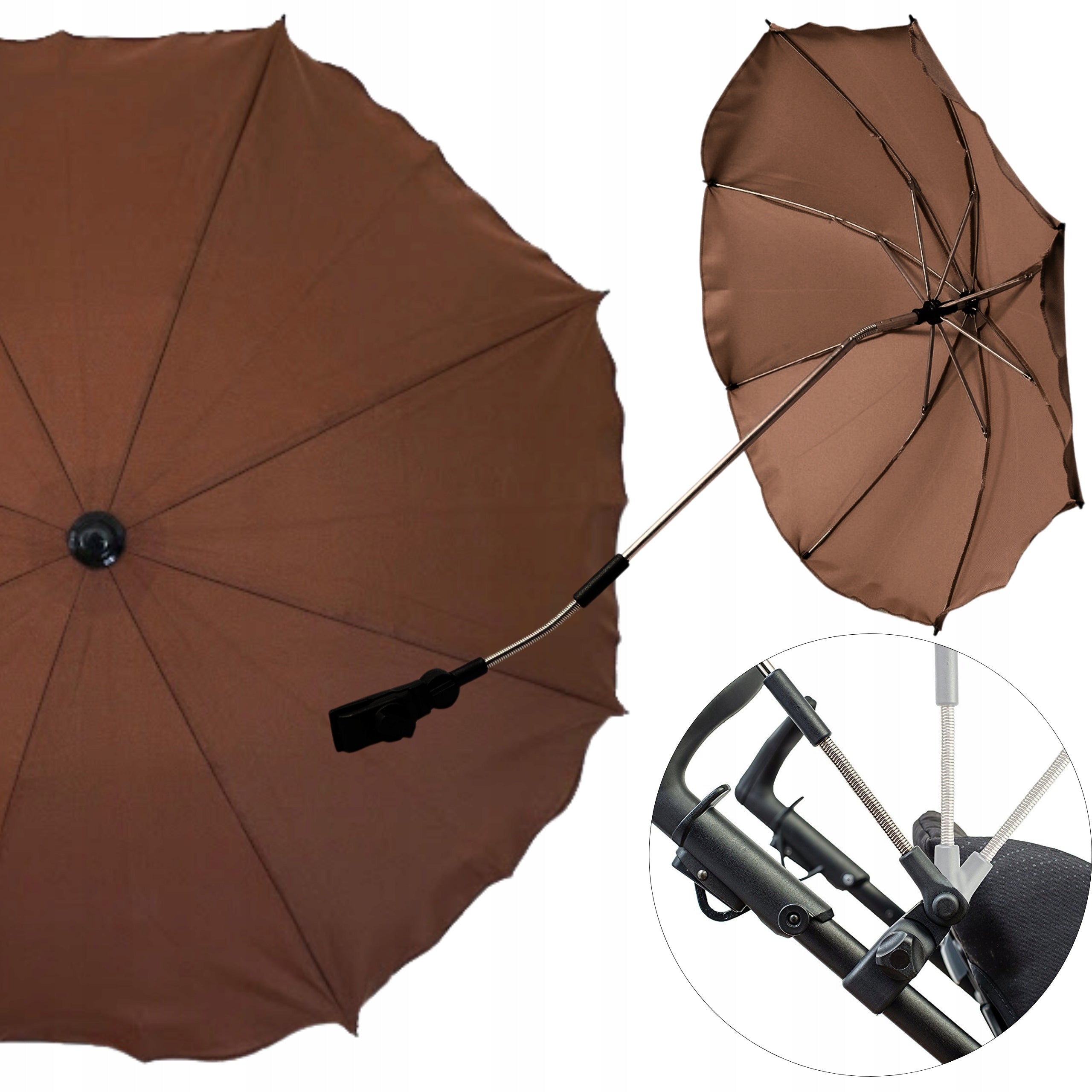 Umbrella Universal Stroller Mount UV Filter Brown Large