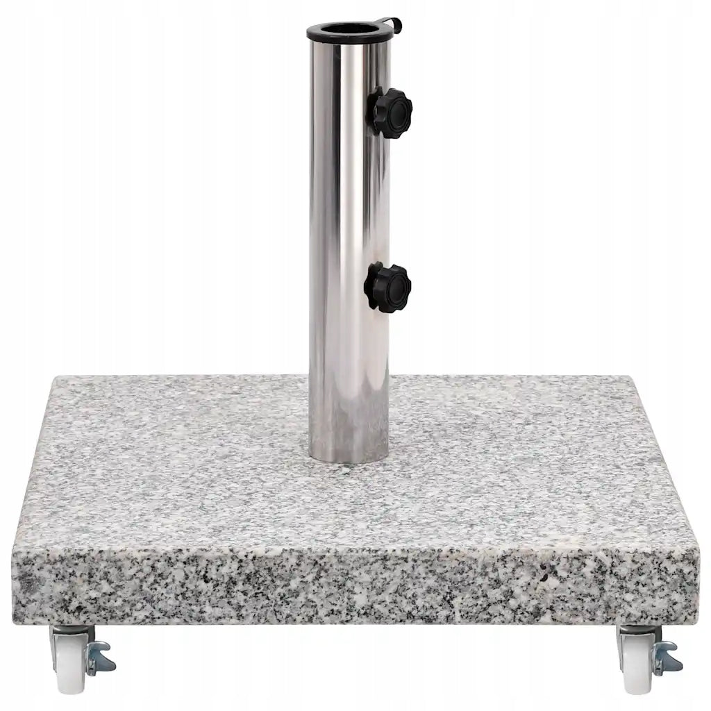 Umbrella base, granite, 30 kg, square, grey Diameter/width 1 cm