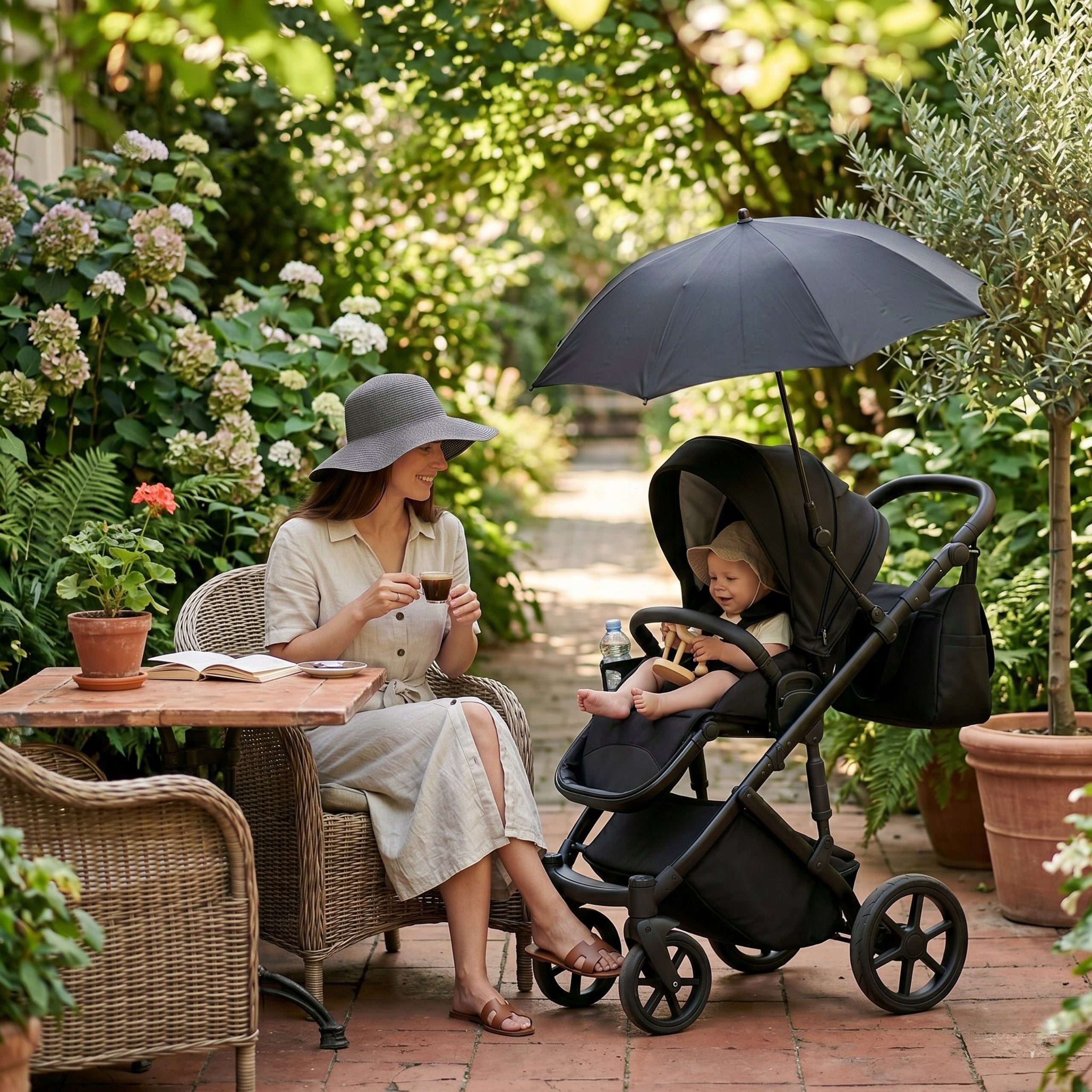 Umbrella for stroller EKO LEATHER Universal Adjustable UV Protection Manufacturer code 5904966720239