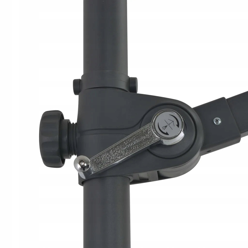 Umbrella hanging on steel post, 300 cm, black Product height 255 cm
