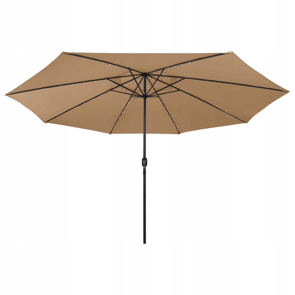 Umbrella with LED, 400 cm, taupe Kind classic