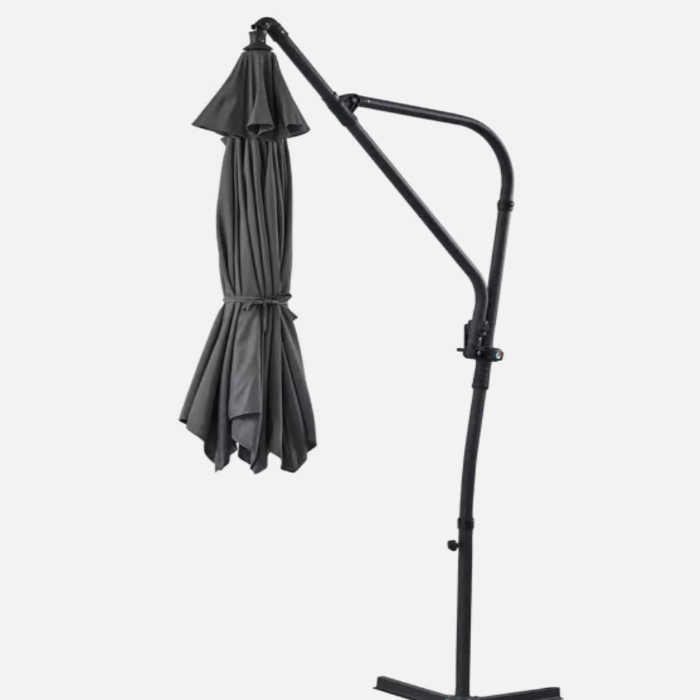 Umbrella with boom Costway grey 300 x 250 cm Diameter/width 300 cm
