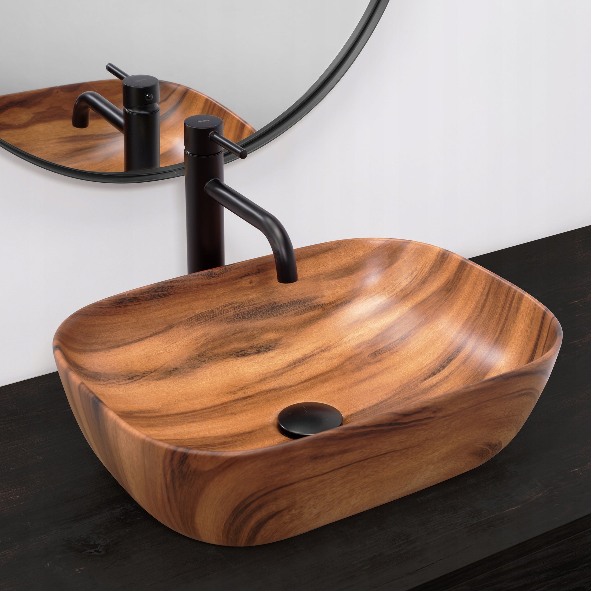 Waschbecken Rea Belinda, Holz matt 