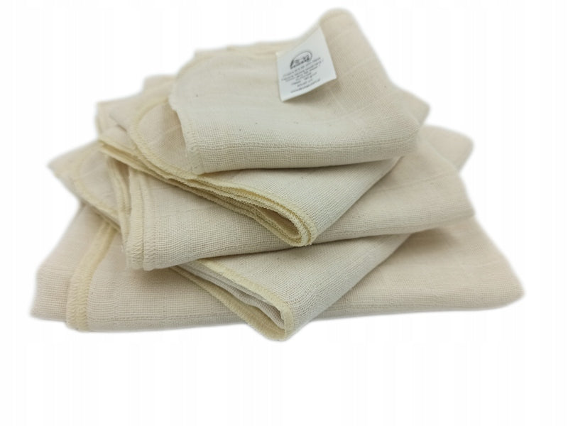 Unbleached tetra diaper, 140 g/m2 70x70cm