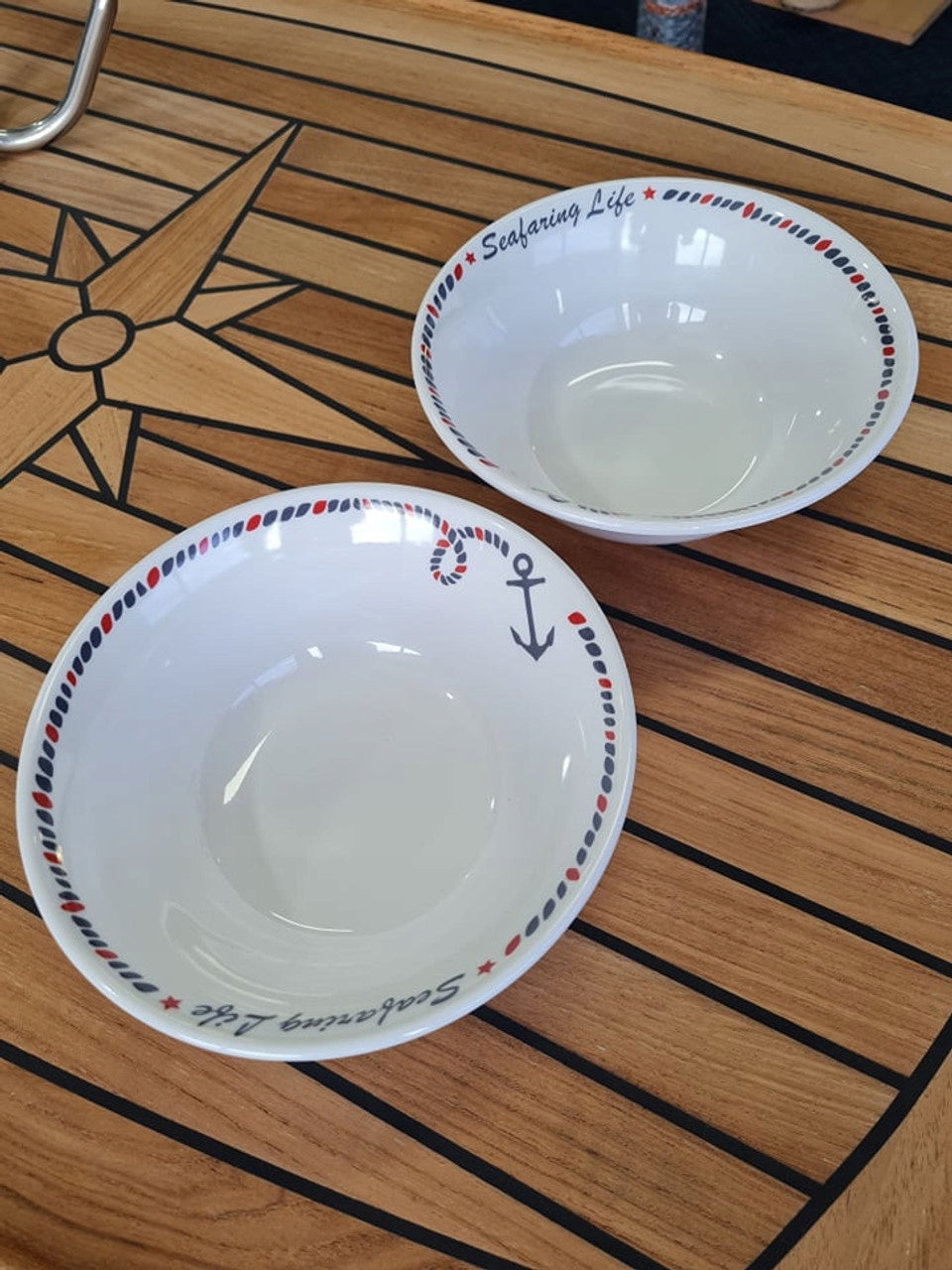 Unbreakable Melamine Dish Dinnerware Set MARINE ANCHOR 8 Pcs for Yacht Brand no brand
