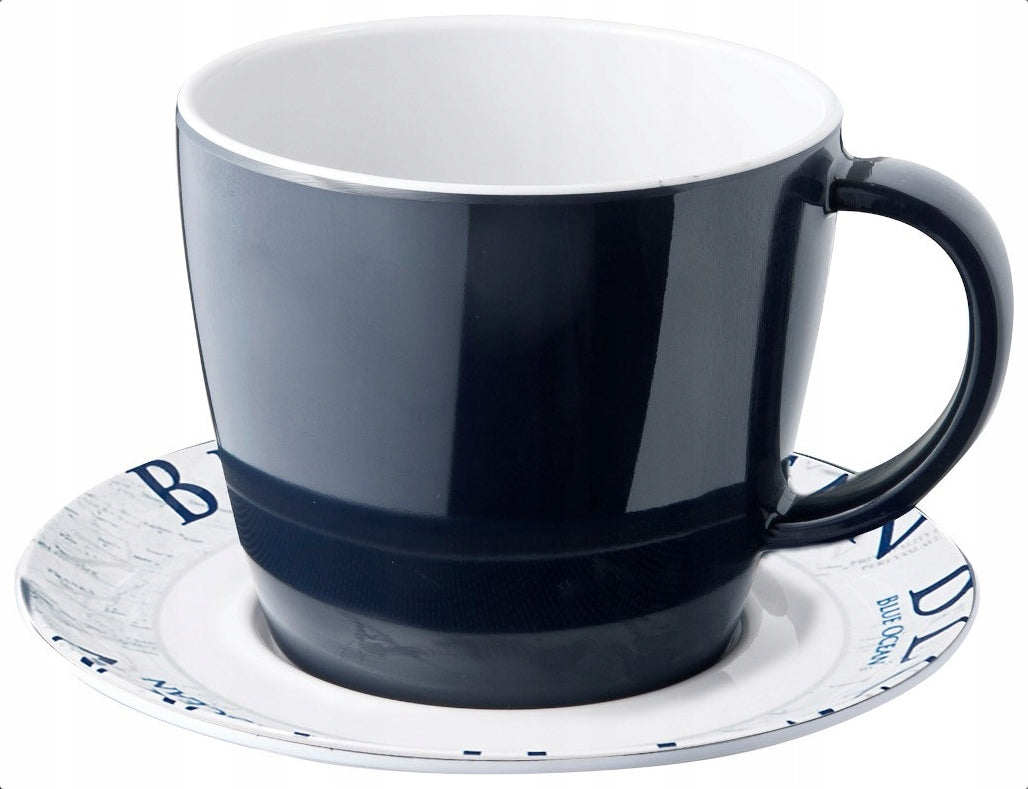 Unbreakable cup and saucer Brunner Blue Ocean 0830022N.C8C