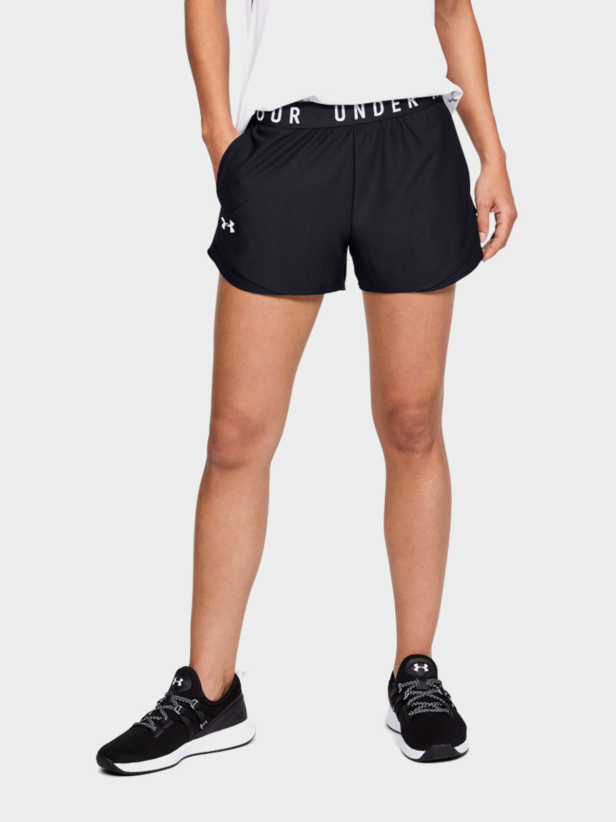 Sportshorts für Damen Under Armour Play Up Short 3.0 1344552-001, schwarz 