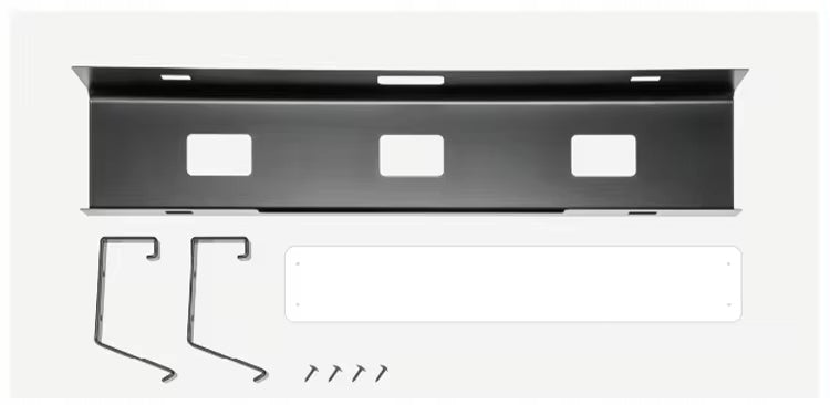 Under Desk Cable Masker 60 cm | Undercounter Organizer | Steel | Black Product weight with unit packaging 0.5 kg