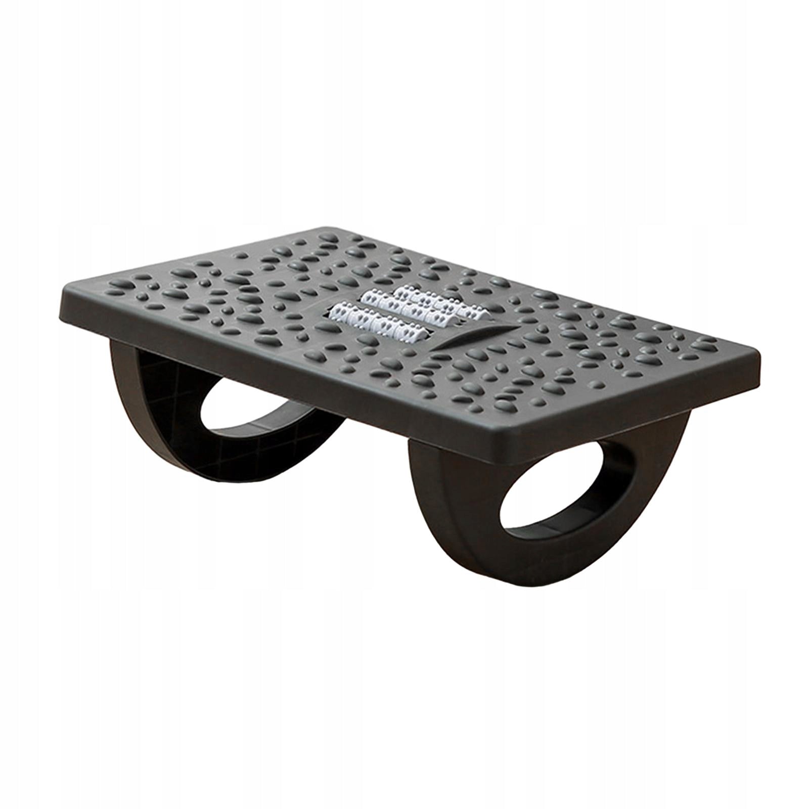 Under Desk Footrest Massage Roller Ergonomic Office Footrest Portable black