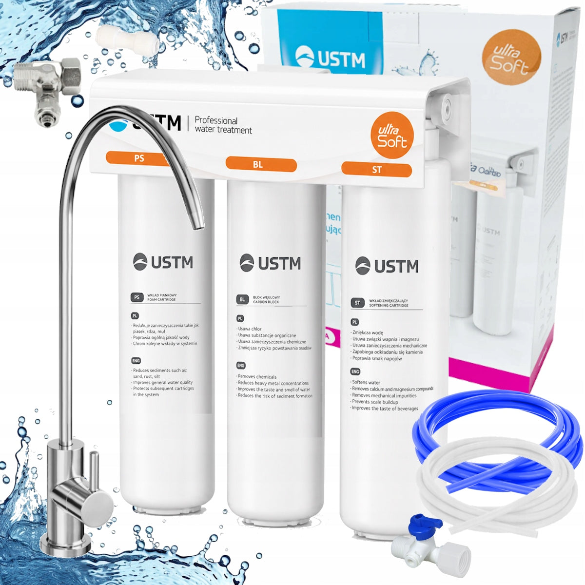 Under-sink kitchen filter water softening WATER FILTRATION SYSTEM