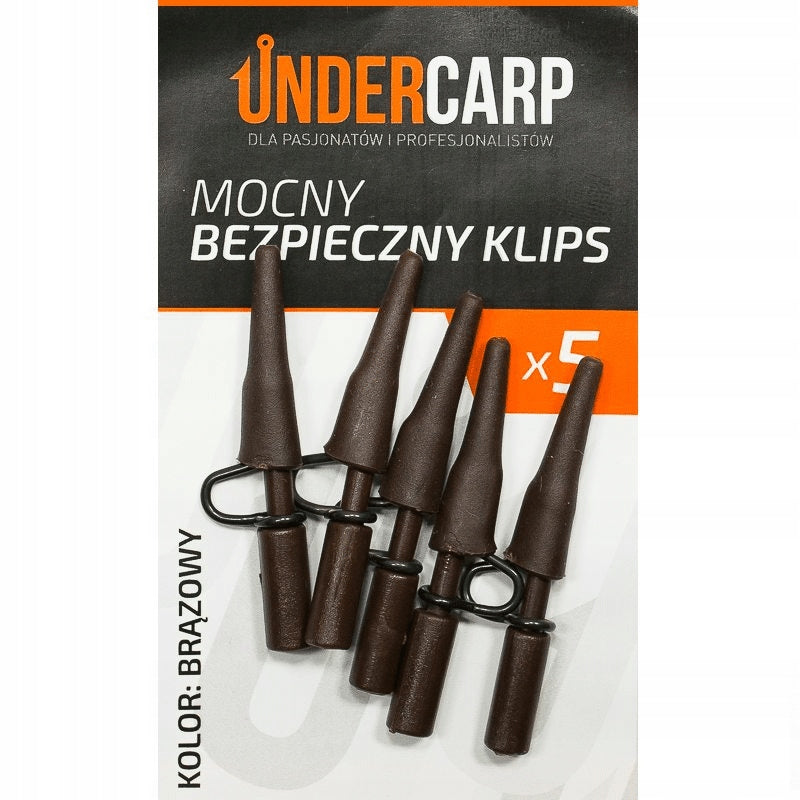 UnderCarp Strong Secure Clip Brown 5pcs. Manufacturer code UC57