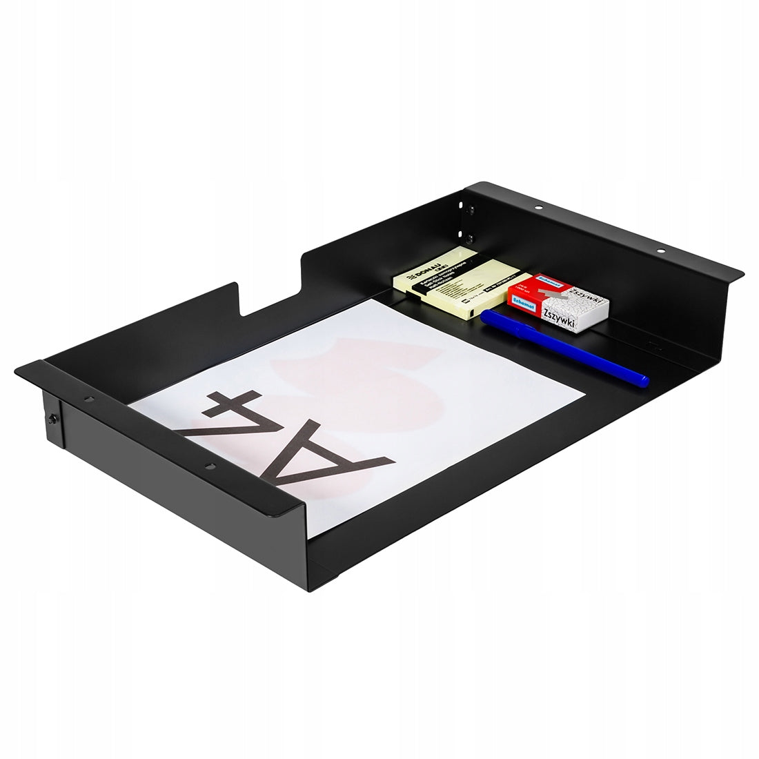 Undercounter desk shelf LIFTING CAPACITY 5kg Spacetronik metal black Brand Spacetronik