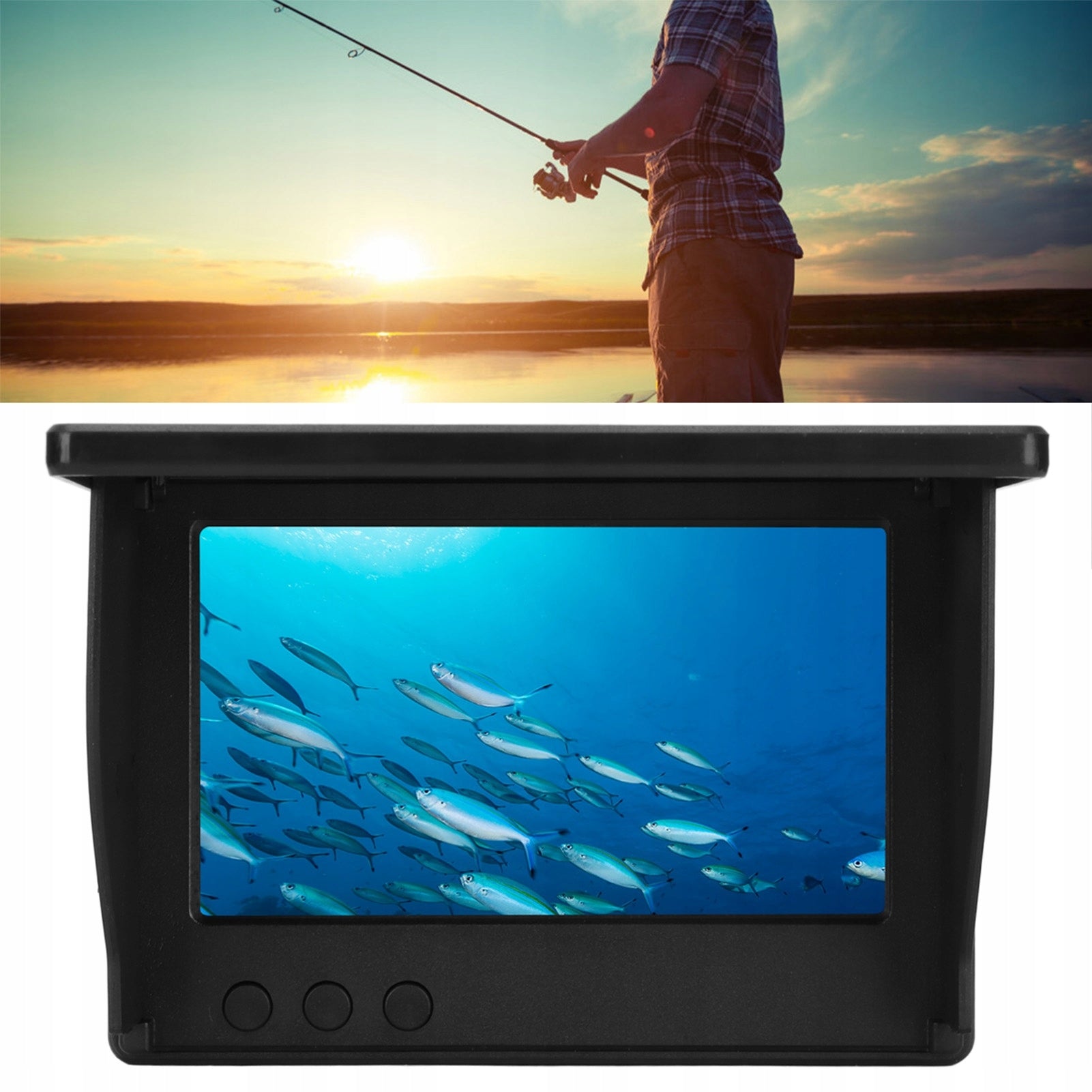 Underwater Fishing Camera 4.3" LCD LED Echo Sounder HD 50m For Fishing Manufacturer code PolskaStore Kamera Wędkarska Podwodna 50m