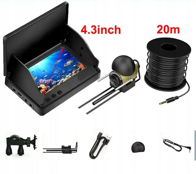 Underwater Fishing Probe Camera Fishing Echo Sounder Locator IPS 4.3" 20m Brand ITIMPORT