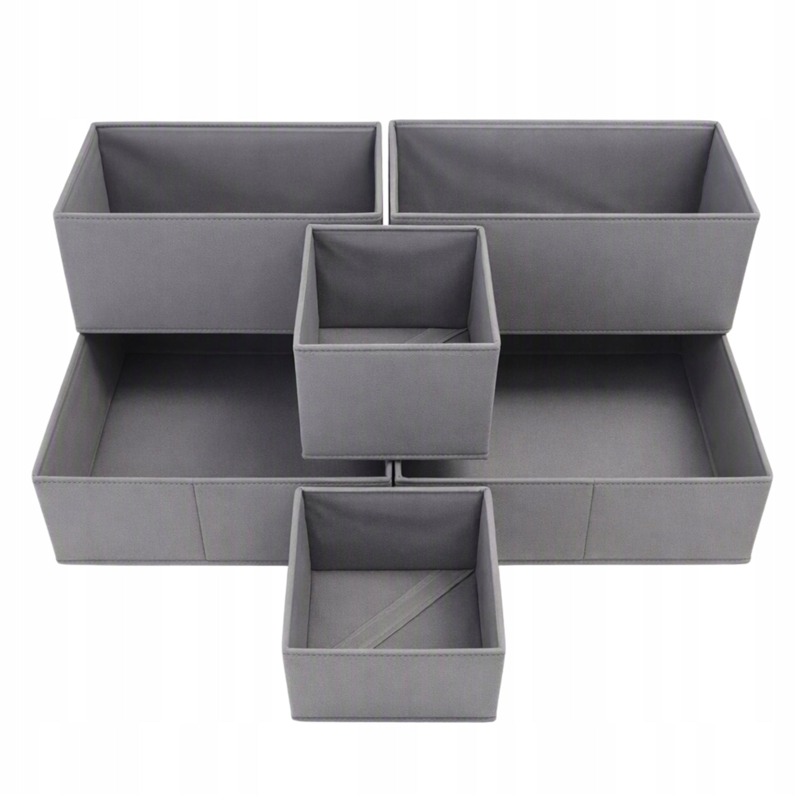 Underwear Drawer Organizer Cabinet Drawer Inserts OGIVO Dark Grey Manufacturer code Organizery do szuflad ciemny szary