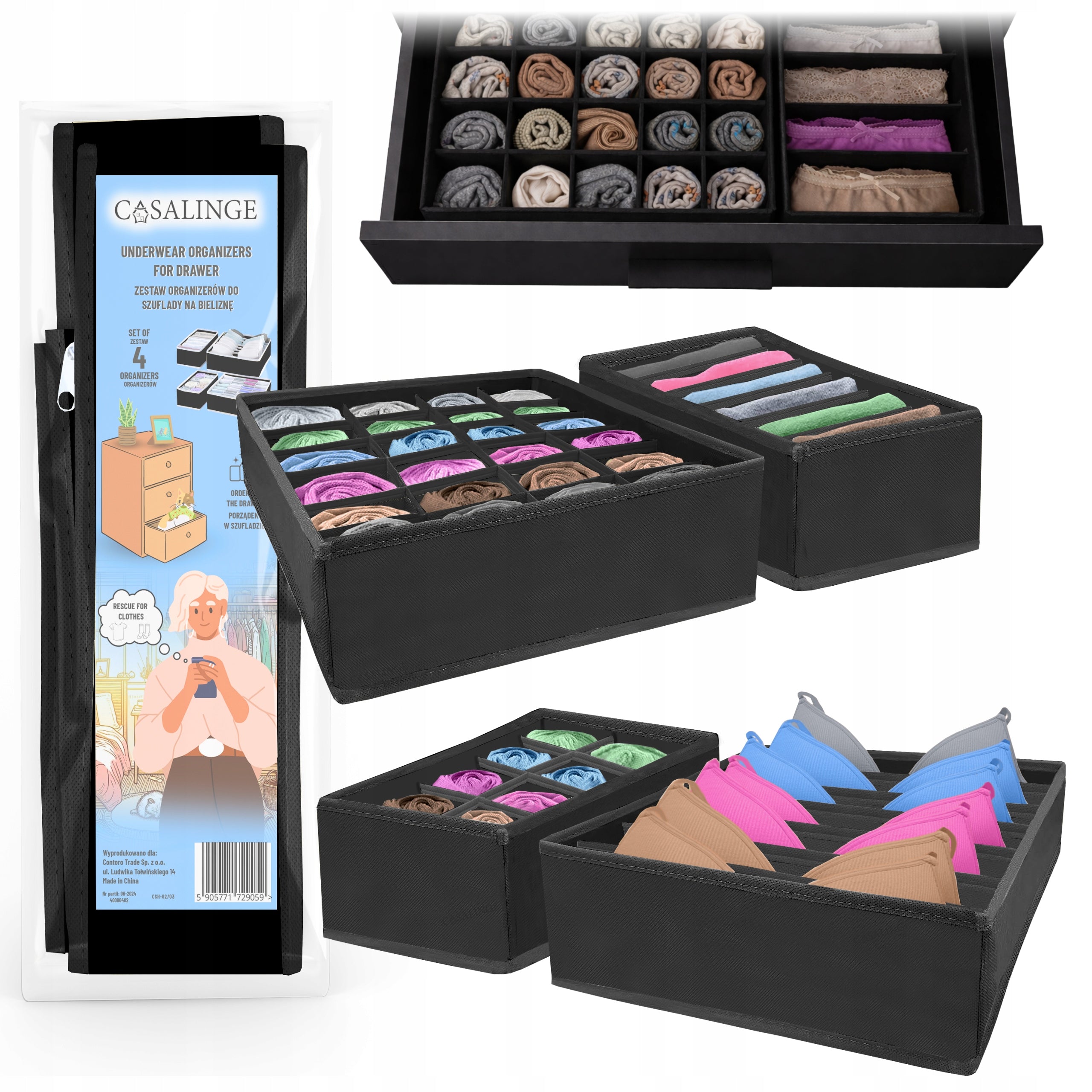Underwear Organizer Clothes Socks Drawer Pants Wardrobe SET
