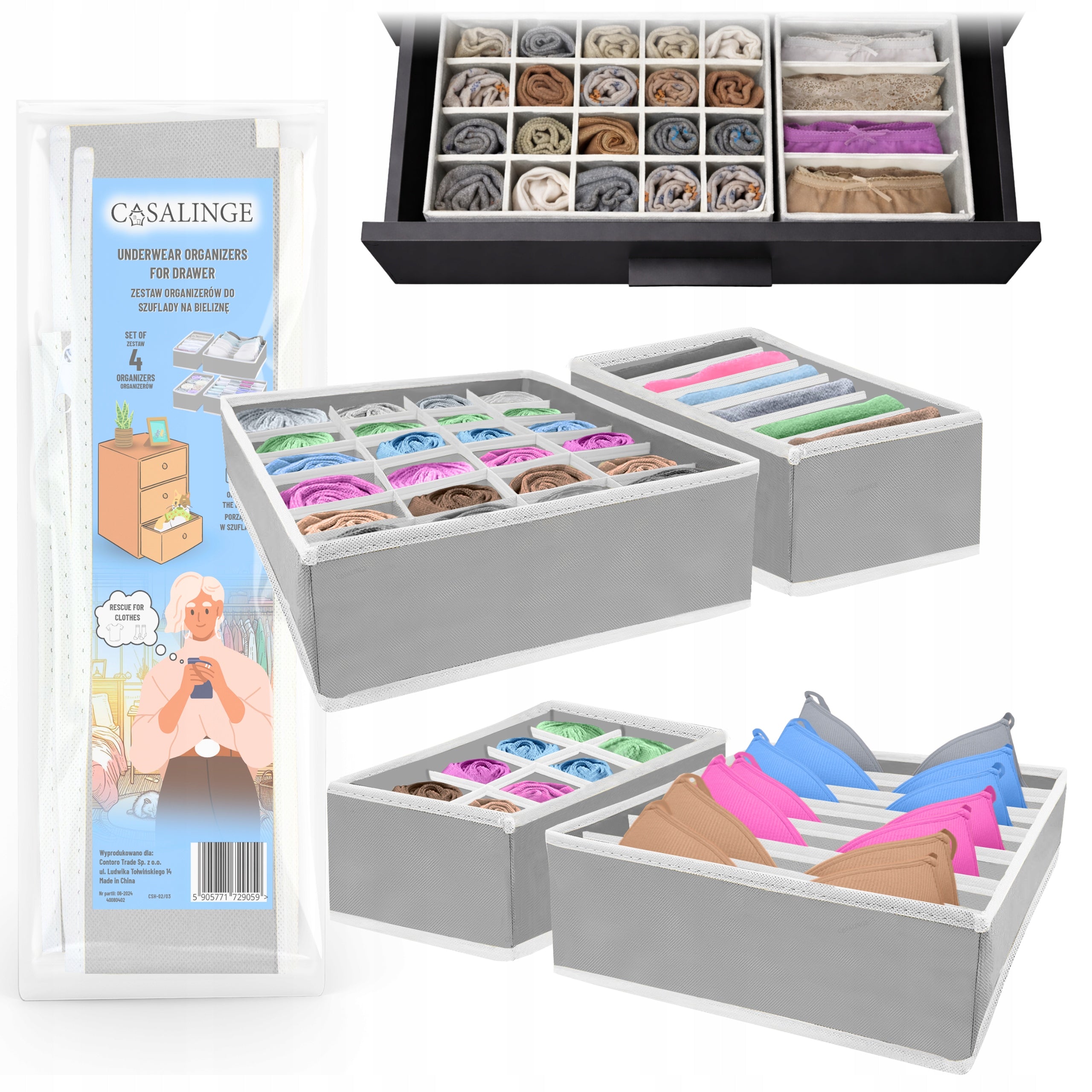 Underwear Organizer Clothes Socks Drawer Pants Wardrobe SET