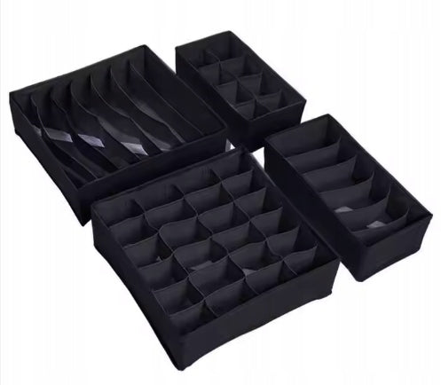 Underwear Organizers for Drawer, Closets in Black - 4 Pieces EAN (GTIN) 5907085512051