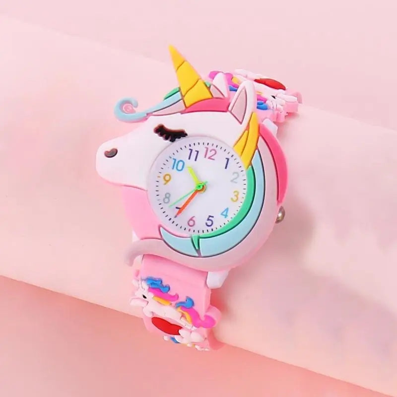 Unicorn watch gift for children pink silicone set Manufacturer code 1695