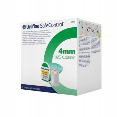 Unifine SafeControl 4mm 32G 0.23 mm Safe needle for 100pcs pen