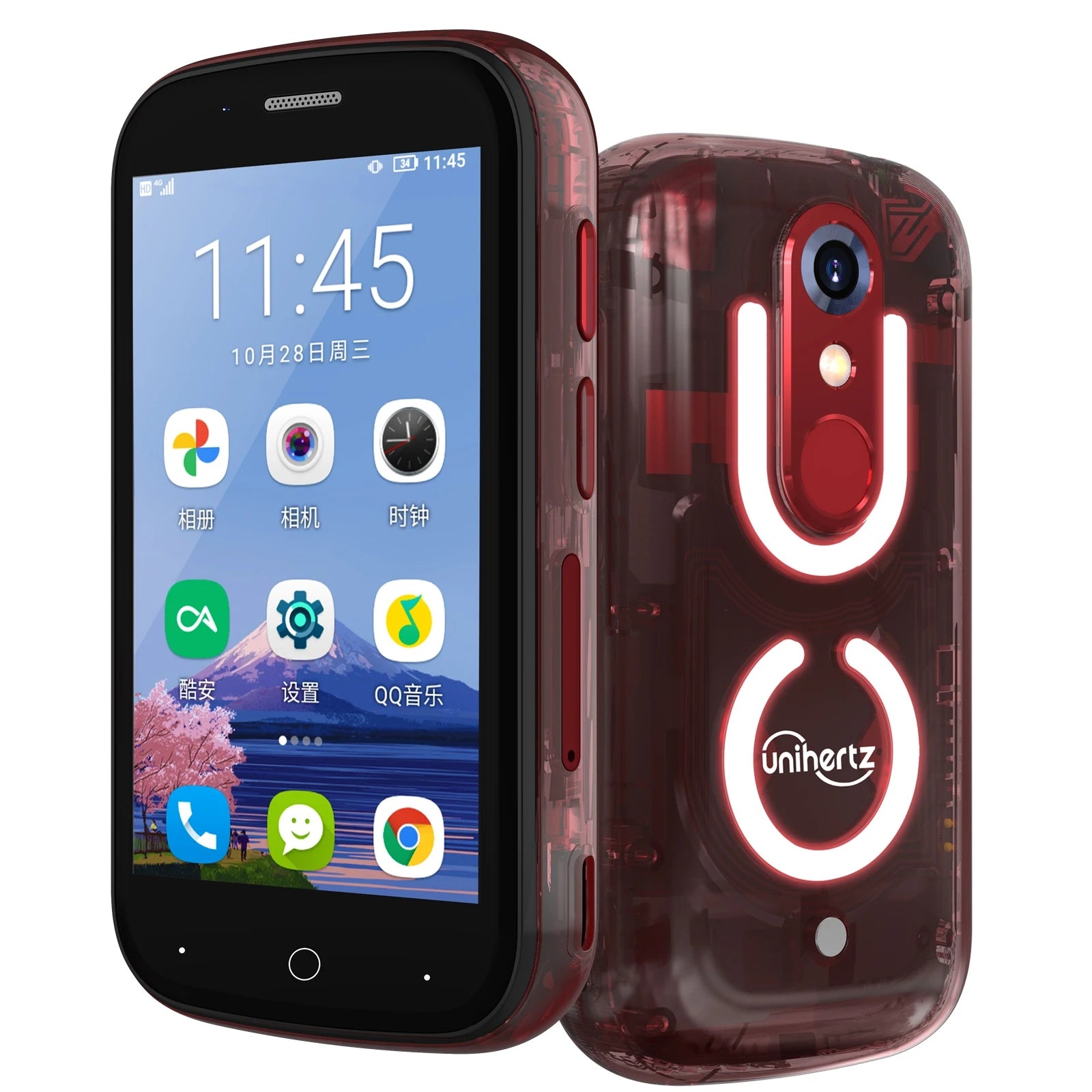 Unihertz Jelly Star Smartphone 2000mAh, 8GB RAM, 256GB Storage, 3-Inch Display - Red