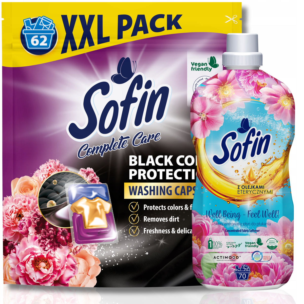 Unique Laundry Capsules BLACK 62sz Premium Rinse Liquid For Fabrics Packaging status original