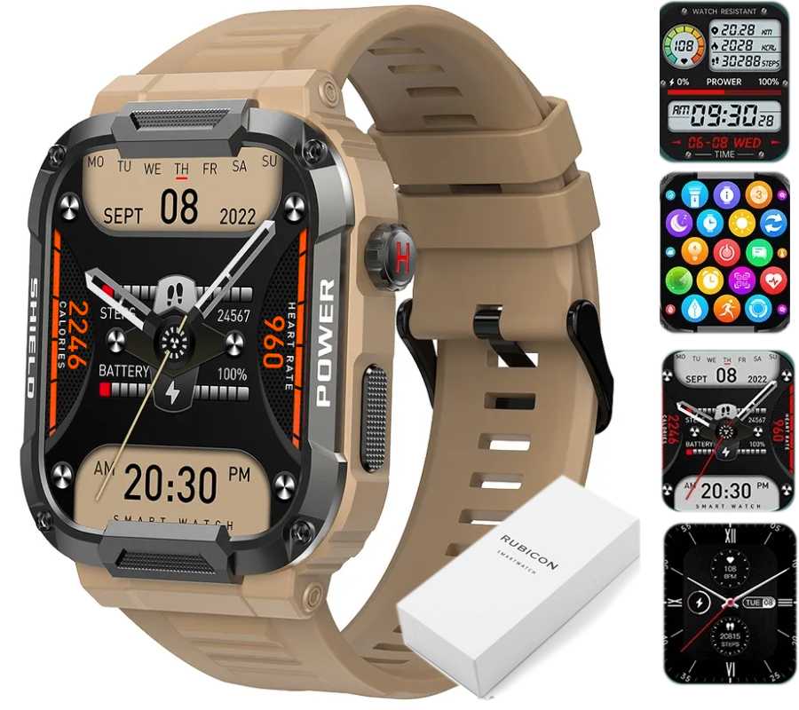 Unique Smartwatch for Communion - Polish Menu, Conversations, Pulse, Activity and Brand Rubicon