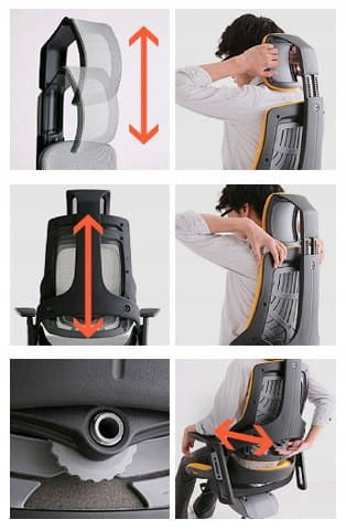 Unique WAU black/c. grey fabric office chair Kind rotary