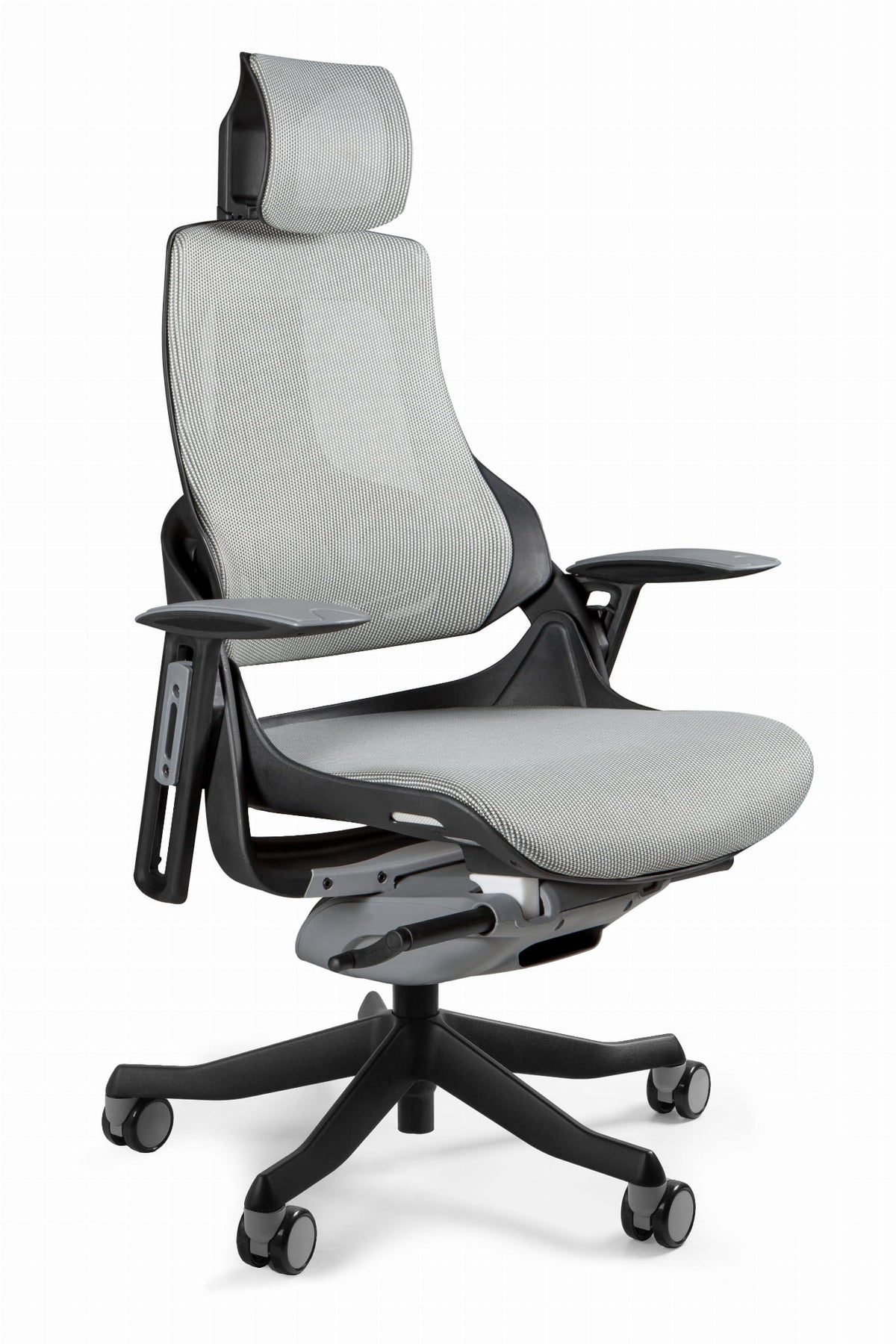 Unique WAU black/c. grey fabric office chair