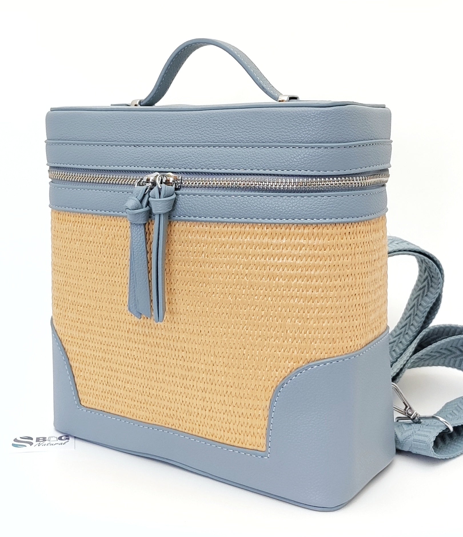Unique Women's Backpack Elegant Straw Braided Spacious Urban Eco Brand no brand