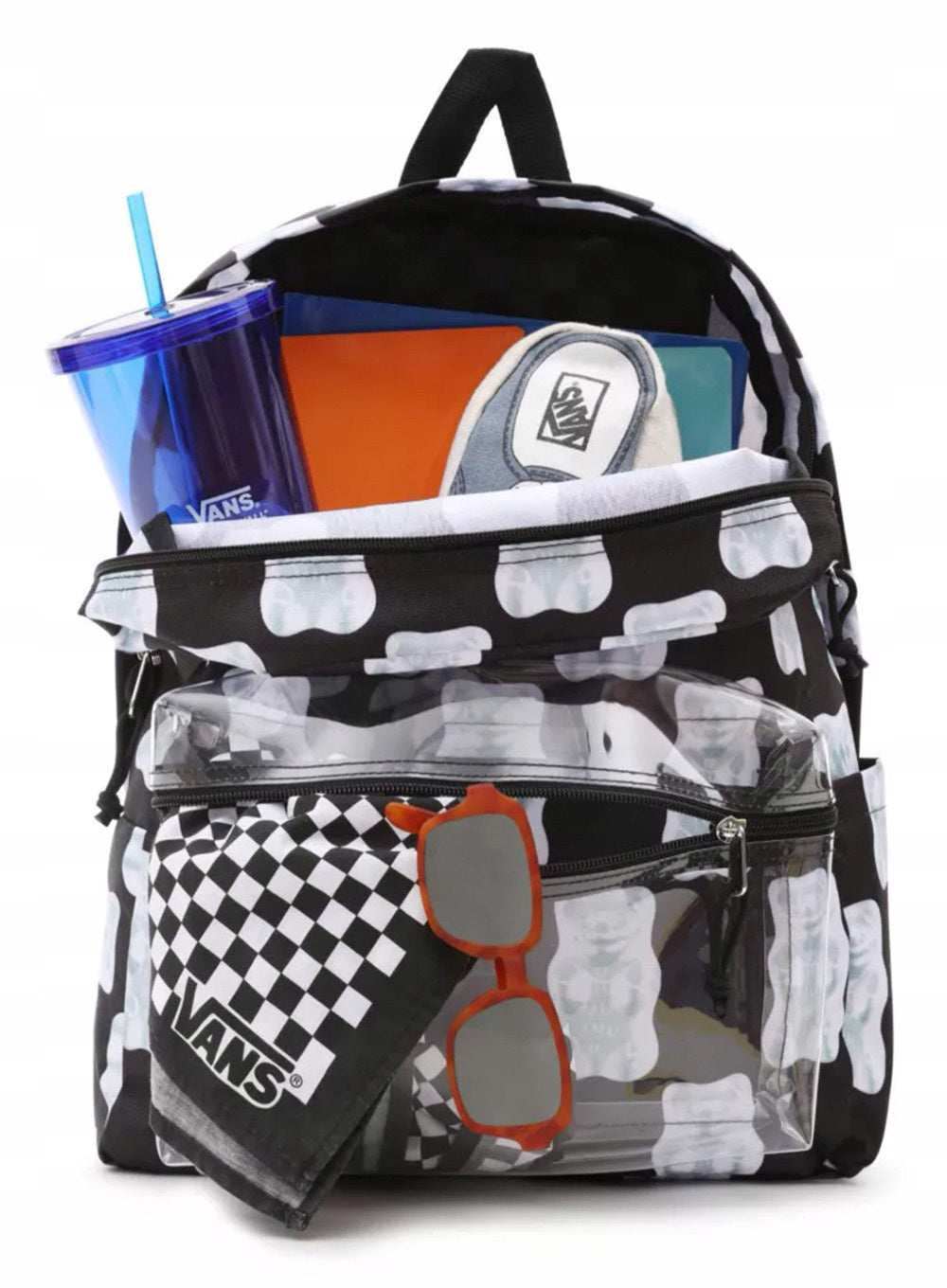 Unique school backpack Vans Old Skool IIII - black / white Haribo Main pattern other