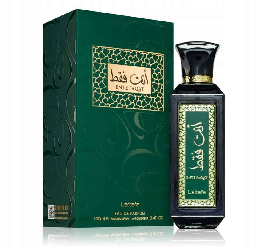 Unisex Arabic Perfume Lattafa Ente Faqat EDP 100 ml Packaging status original