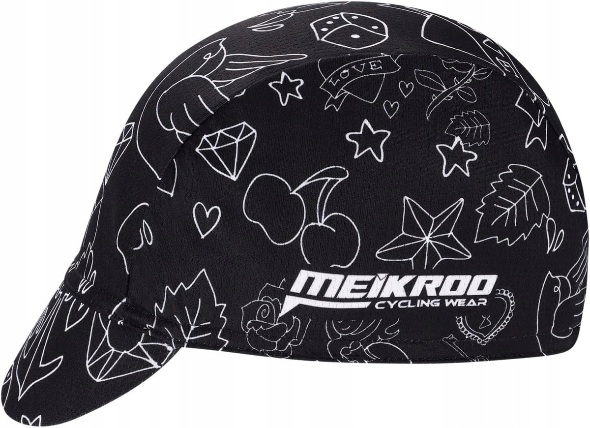 Unisex Bike Cap Cycling Hat Cut-Off Elastic Color white
