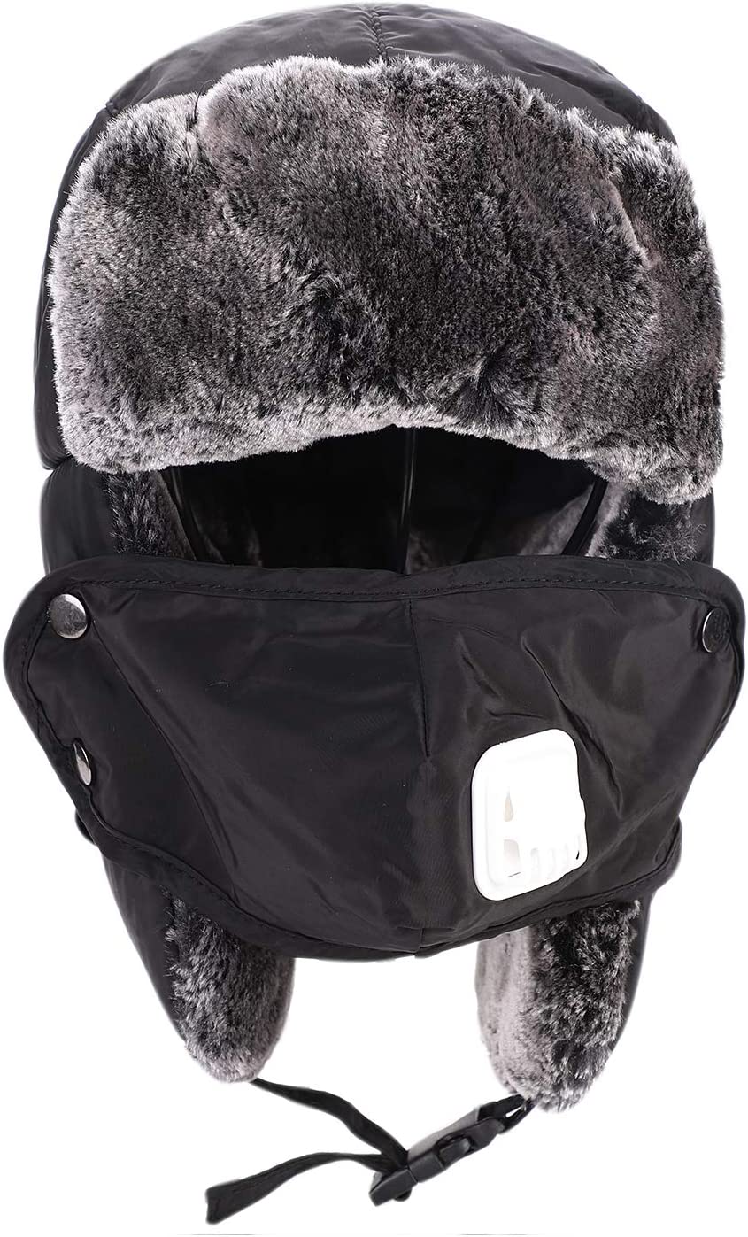 Unisex Chapka Ear Flap Trapper for Kids Hot Color white