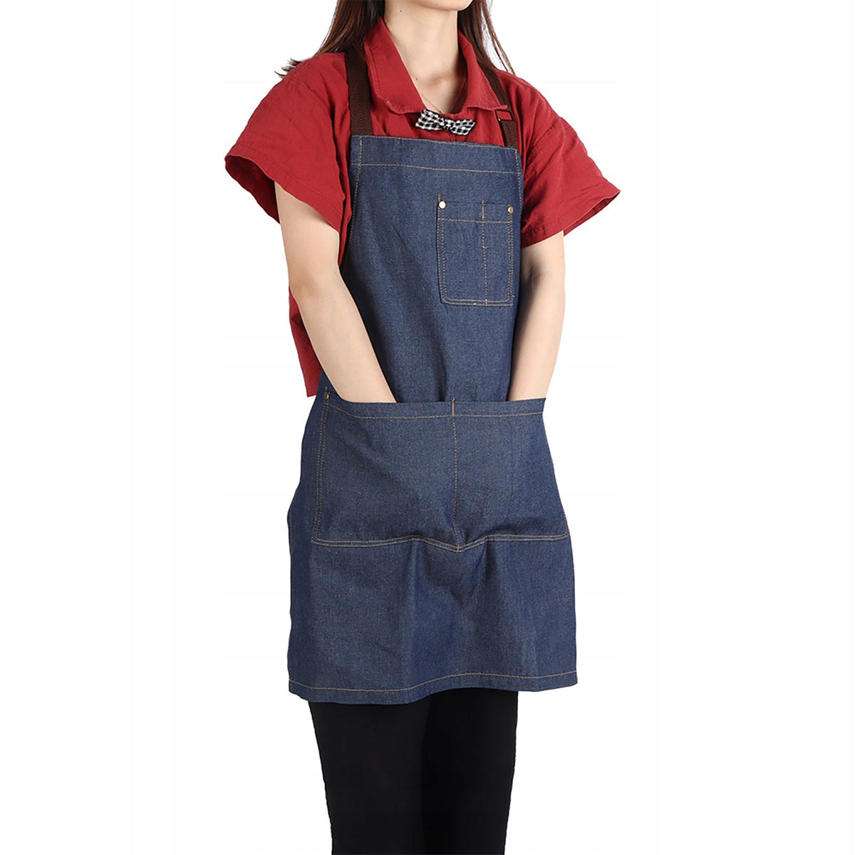 Unisex Denim Pockets RB Restaurant Painting Apron