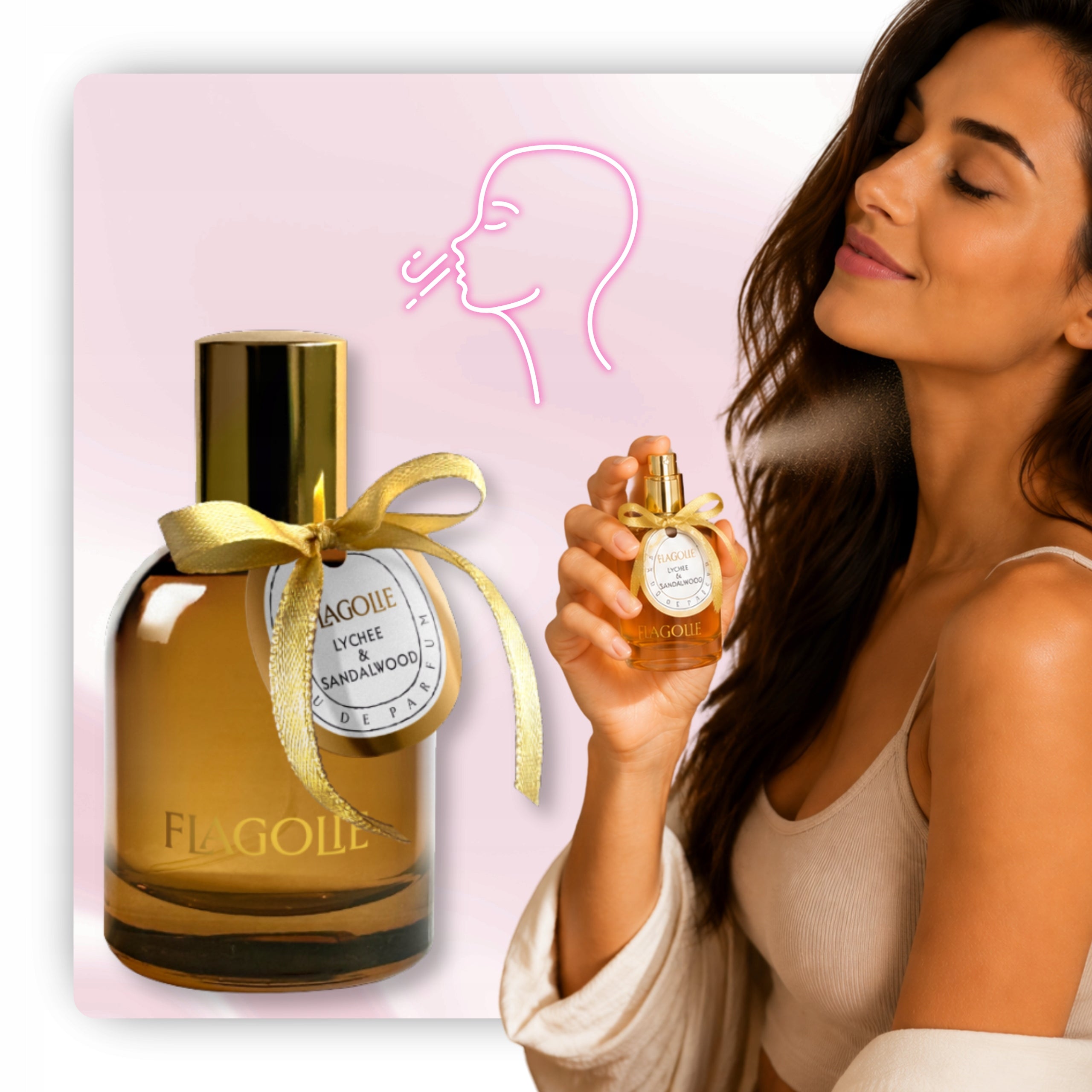 Unisex Floral Woody Perfume Fresh FLAGOILE 50ml Lychee & Sandalwood Packaging status original