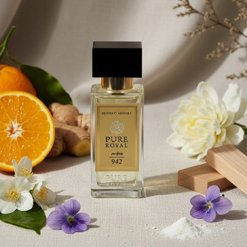 Unisex Perfume FM 942 Pure Royal 20% 50ml Floral Ginger Orange Jasmine Packaging status original